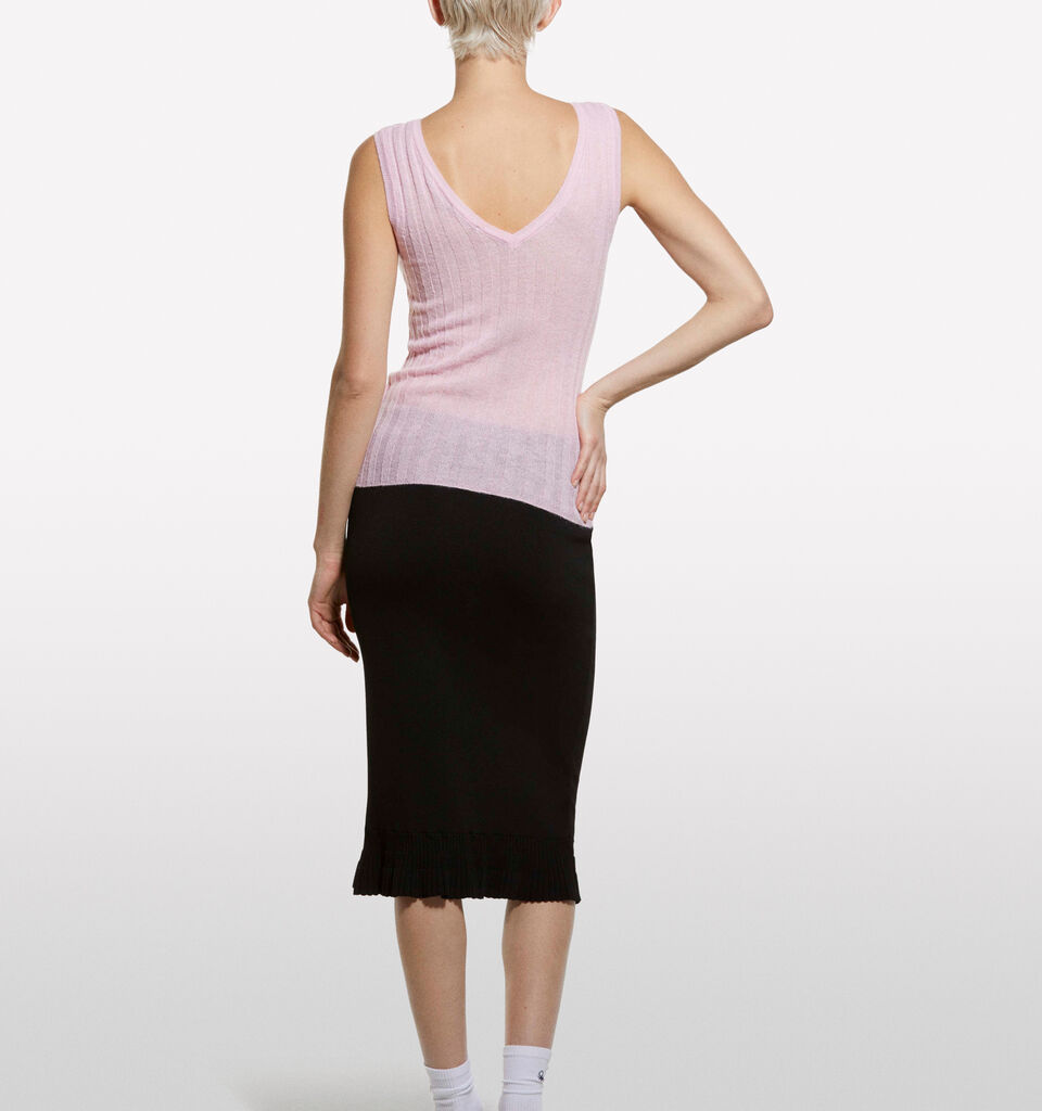Pastellrosa gestricktes Tanktop - top für damen - Pink | Sisley image number 2